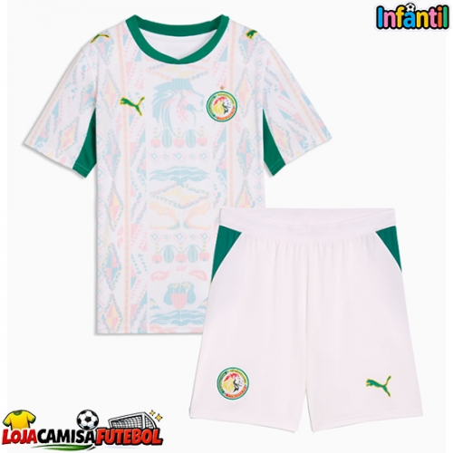 Camisa de Futebol Senegal Equipamento Principal Infantil Mundo 2026 Manga Curta (+ Calças curtas)